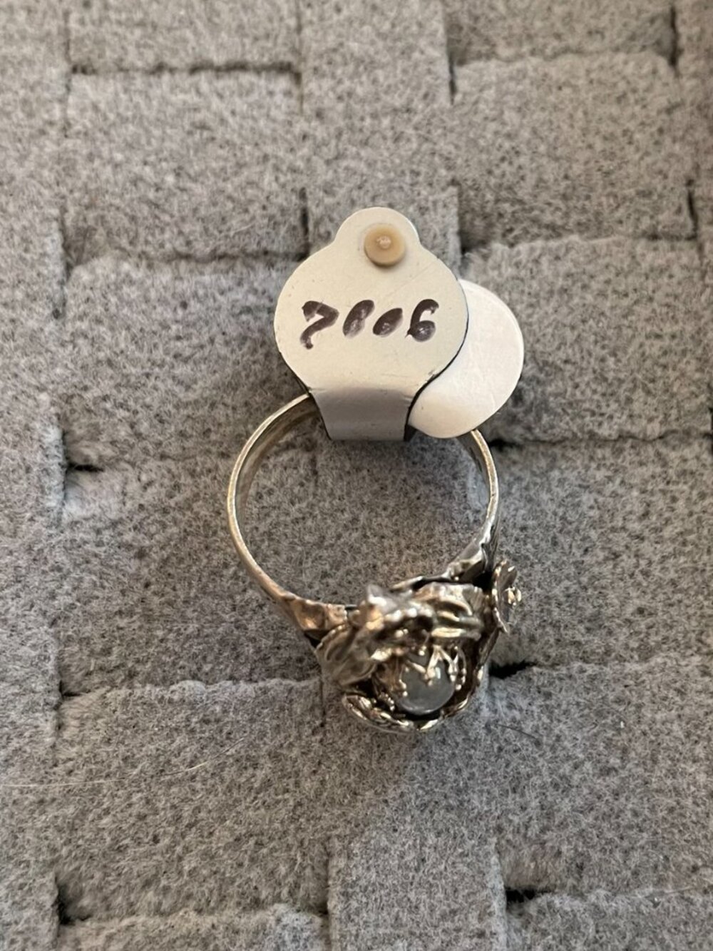 Vintage Sterling Silver Ring 6.5 Handmade Gemstone OOAK Bob Stringer Y2K $250 - Picture 7 of 16